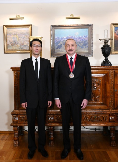 “Çingiz Aytmatov” ordeni ilk dəfə İlham Əliyevə təqdim edildi- FOTOLAR